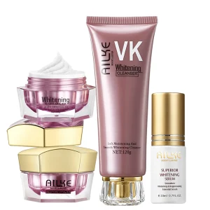 AILKE Lightening Anti-Wrinkle Face Cream With Collagen, Hyaluronic Acid, Whitening Skin Care Women Facial Moisturizer Set
