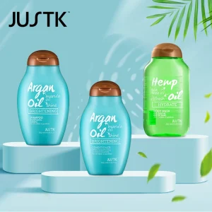 Justk Shampoo, Conditioner and Body Wash Set, Argan Oil Shampoo & Conditioner Set, Tea Tree Body Wash, 3 Pack