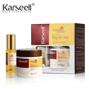 Karseell Collagen Hair Mask with Argan Oil Hair Serum for Dry Damaged Hair All Hair Types